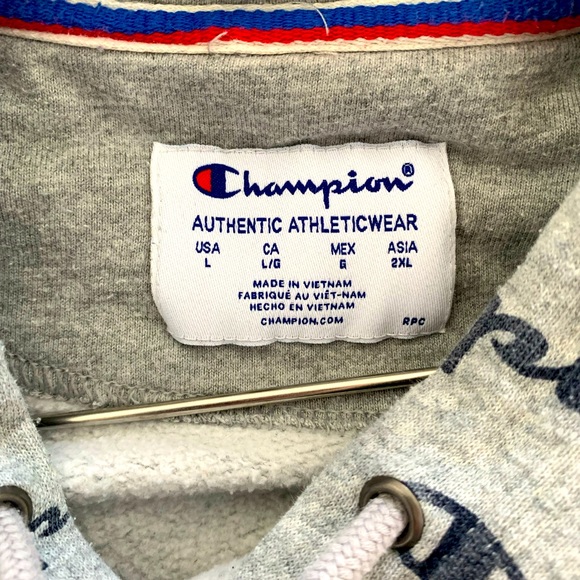 EUC Worn Once Unisex Champion Powerblend AOP Hoodie - Picture 6 of 7